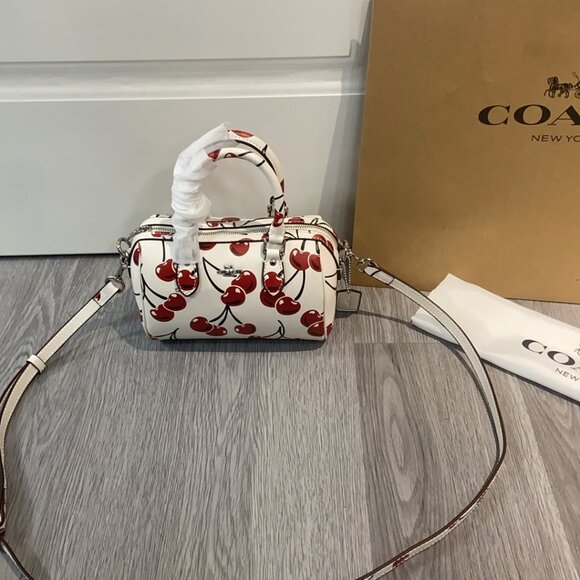 NWT Limited Coach Mini Rowan Crossbody Bag With Cherry Print CY745 - Picture 2 of 8